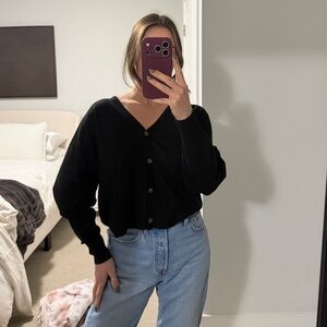 Black Cardigan Sweater